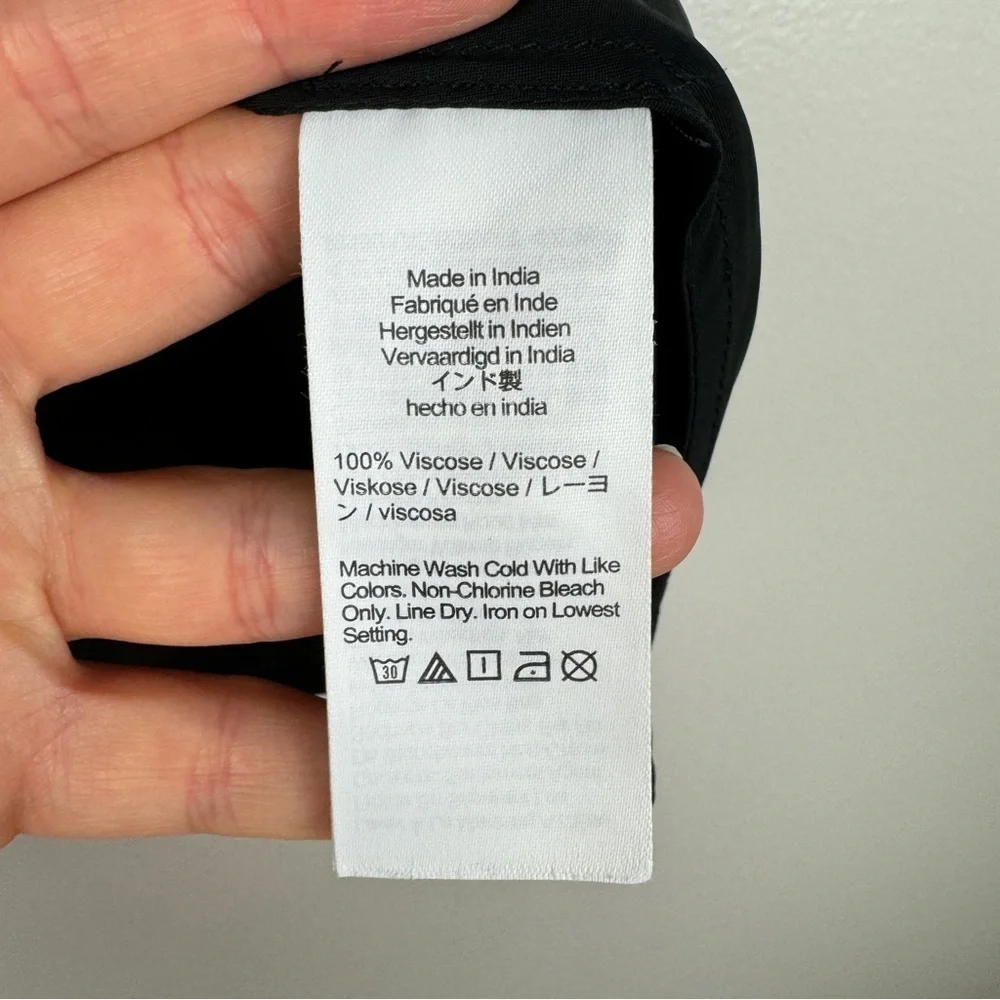 J. Crew Drapey Satiny Fabric Lightweight Short Sleeve Top Black Size 3X NWT - Picture 7 of 7